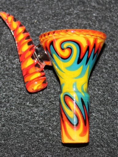 Preview pic of 🚨14mm Premium HIGH QUALITY Glass Bowl🚨TIKI VORTEX Design