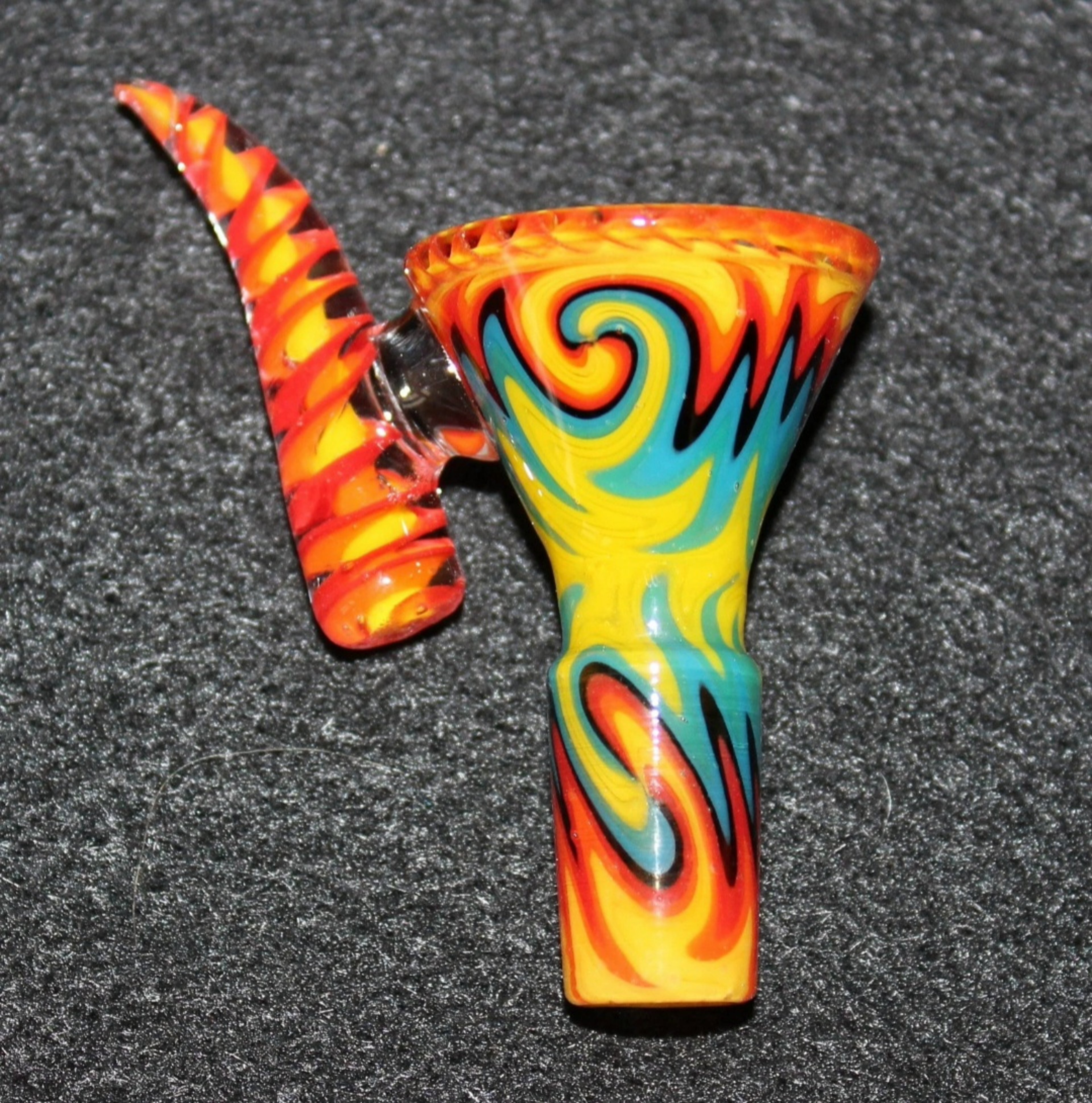 🚨14mm Premium HIGH QUALITY Glass Bowl🚨TIKI VORTEX Design image 0