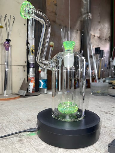 Preview pic of 10” tall, 18mm slide, green slime color