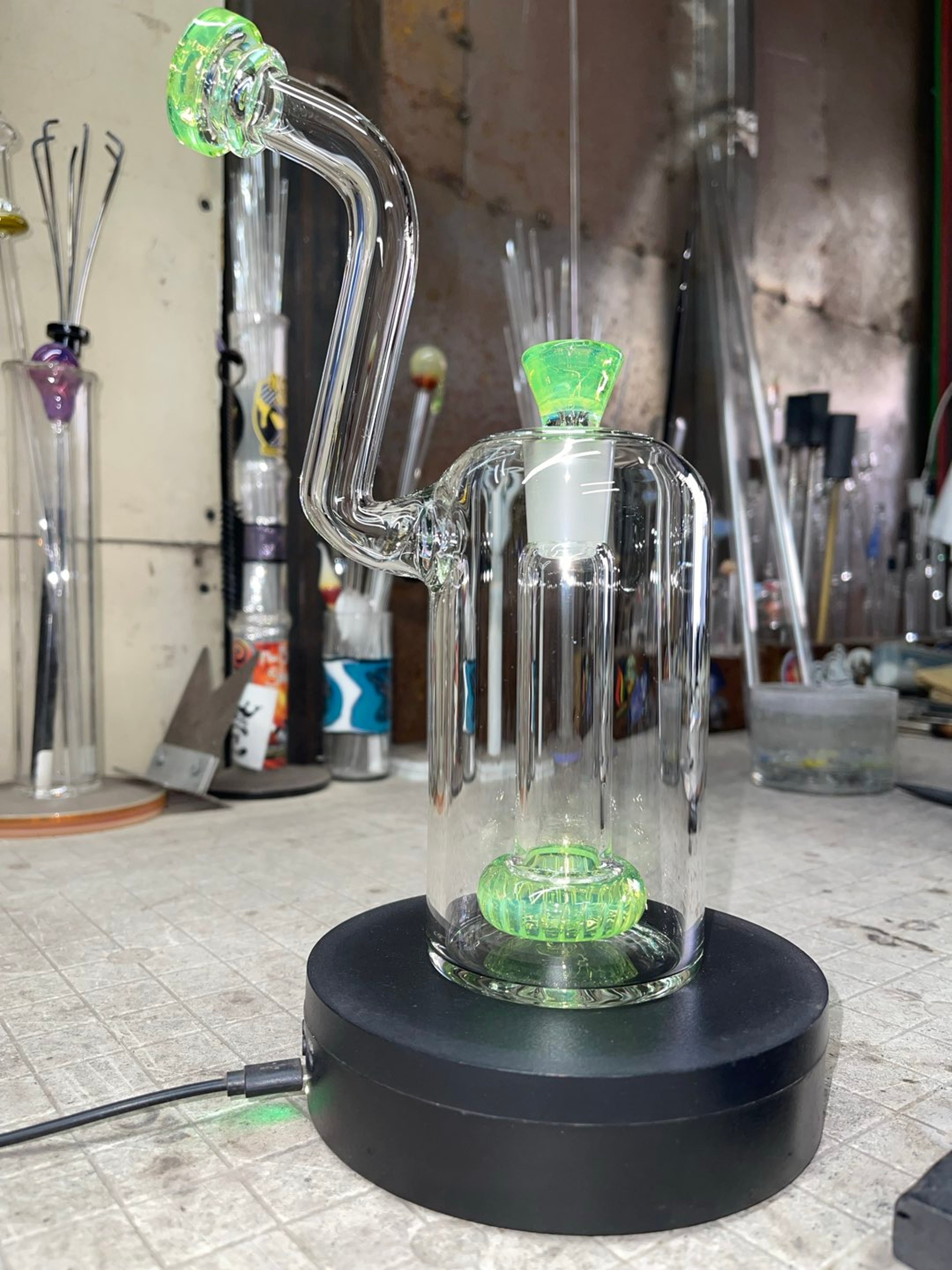 10” tall, 18mm slide, green slime color image 0