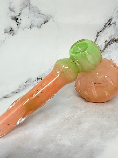 Preview pic of 7” Watermelon Color Hammer Bubbler Sherlock Smoking Glass Bowl Pipe