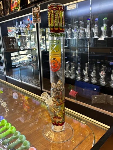 Preview pic of 17” BIO Hazard Straight Tube worked fumed Rasta