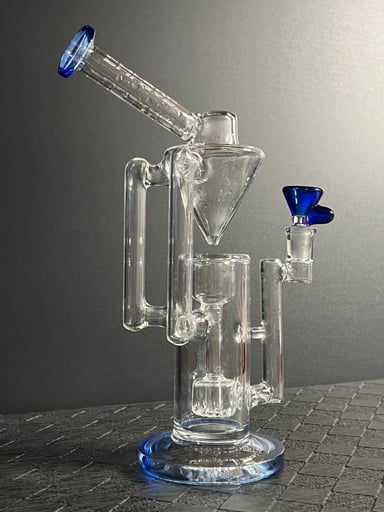 Preview pic of Pulsar Blue 14mm Open Drain Recycling Rig Bong