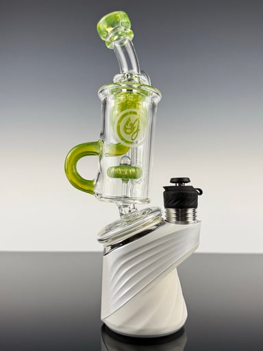 Preview pic of “Lime Drop" Opal Perc Incycler Puffco Top by OJ Flame