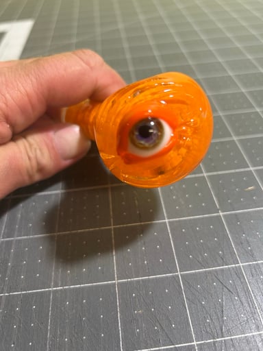 Preview pic of Lava frit eyeball spoon