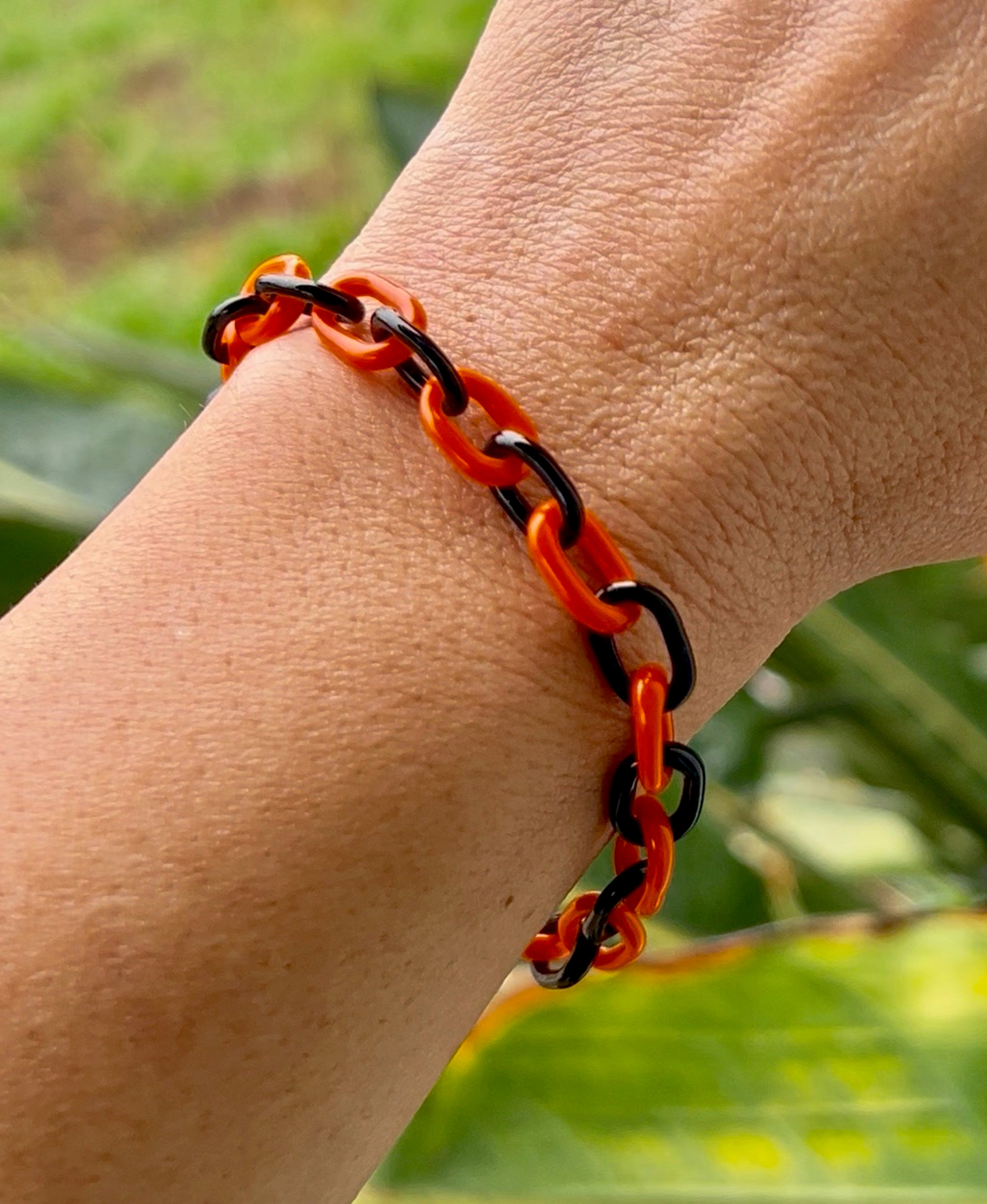 Glass chain bracelet image 0