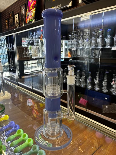 Preview pic of 16” Stemless Tube with Double Perc and 18mm Snapper Bowl