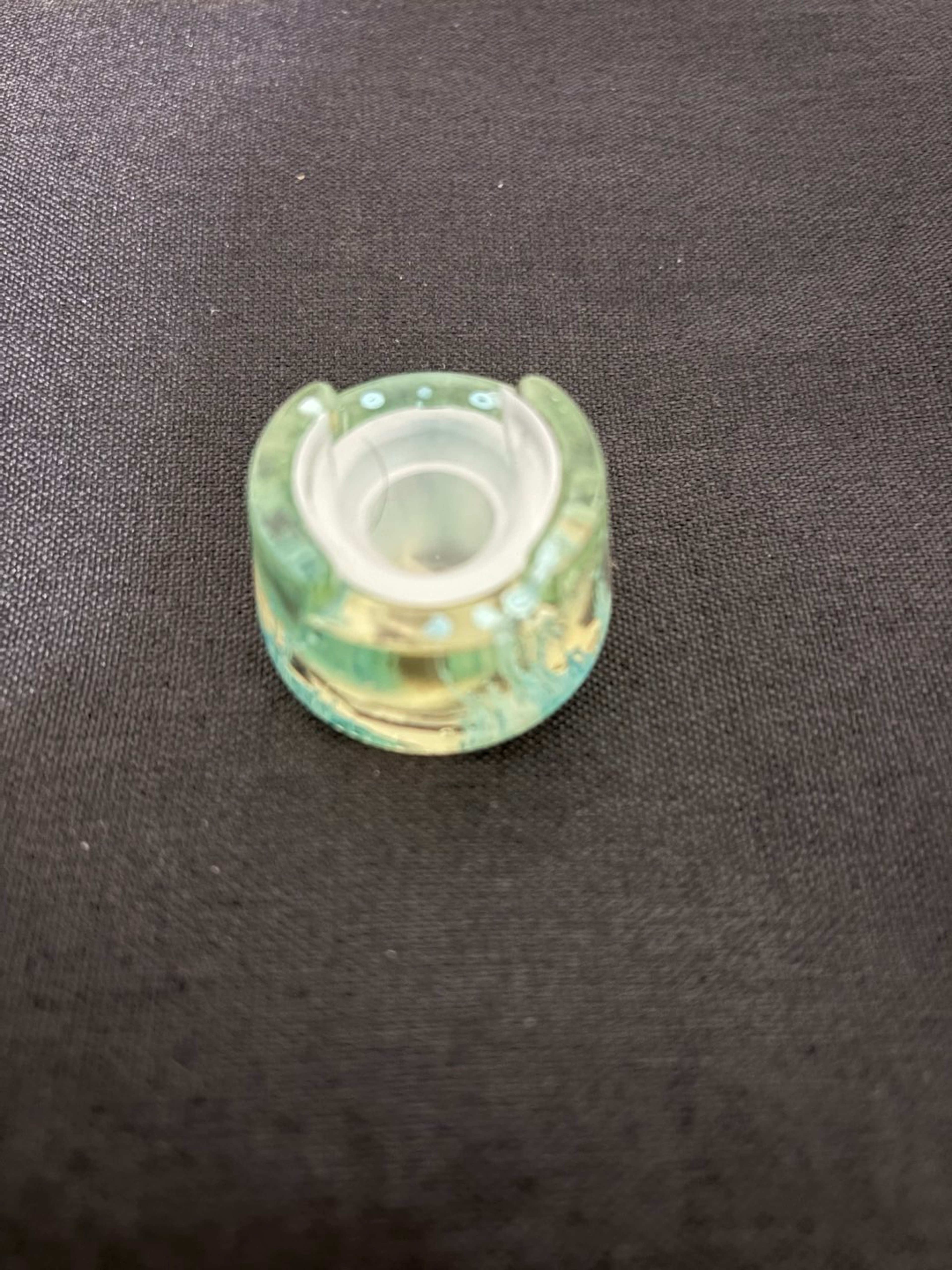 Drip Collection - Resin Bubble Cap Holder with Silicone Insert Green image 0