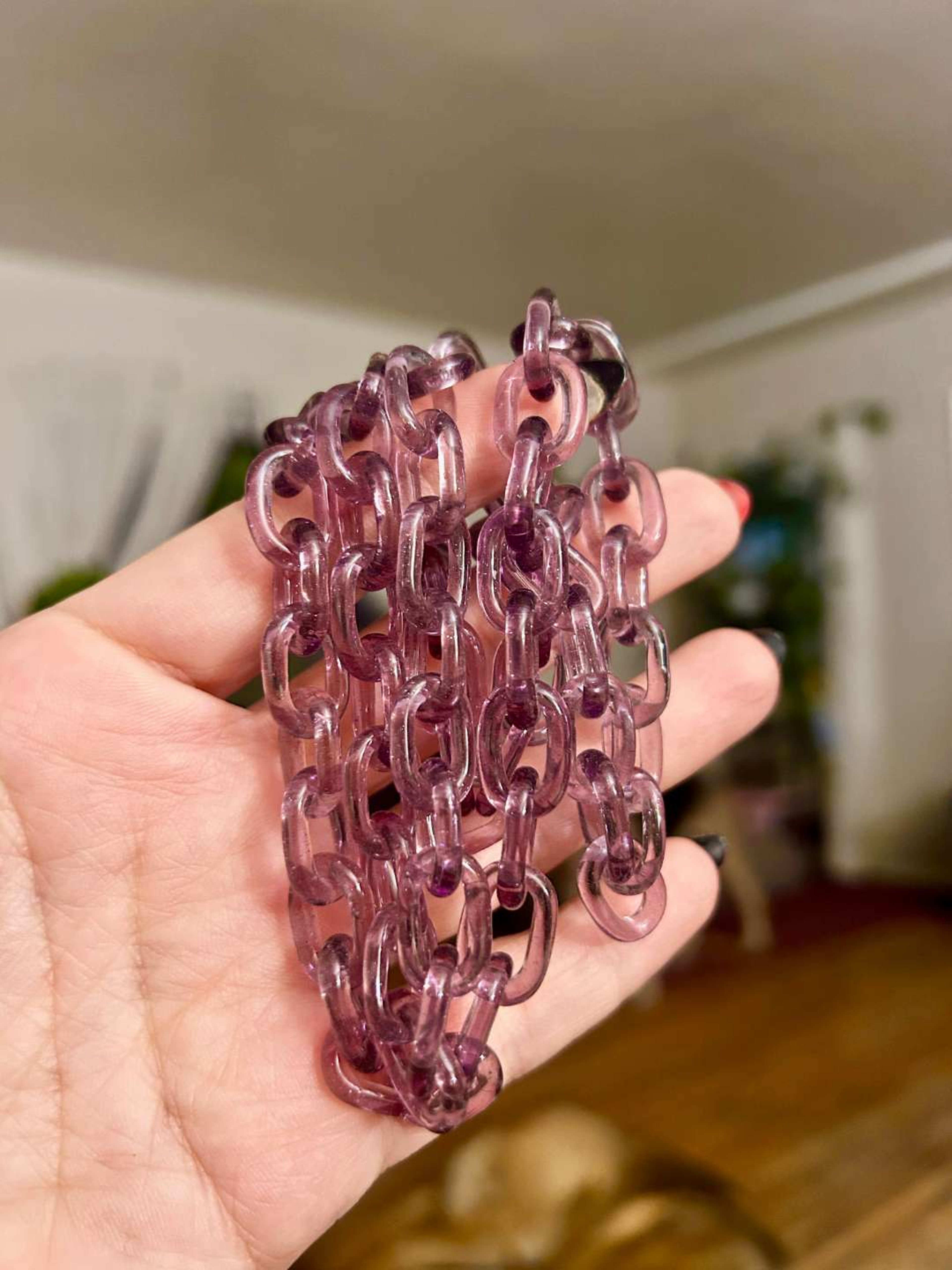 Purple stardust Glass Chain image 0