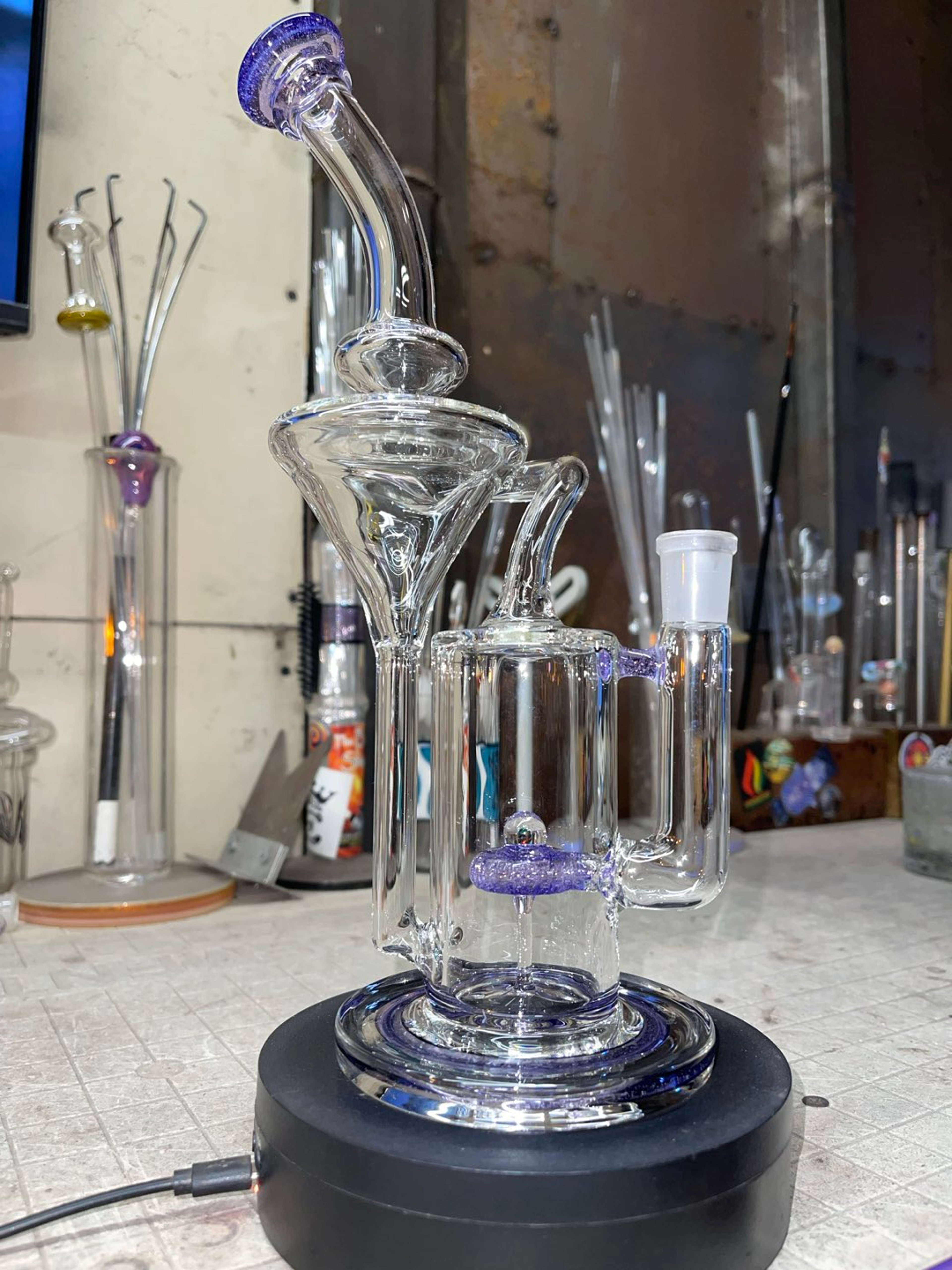 11.50” tall 14mm join purple... | Shop OJ Flame on GlassPass