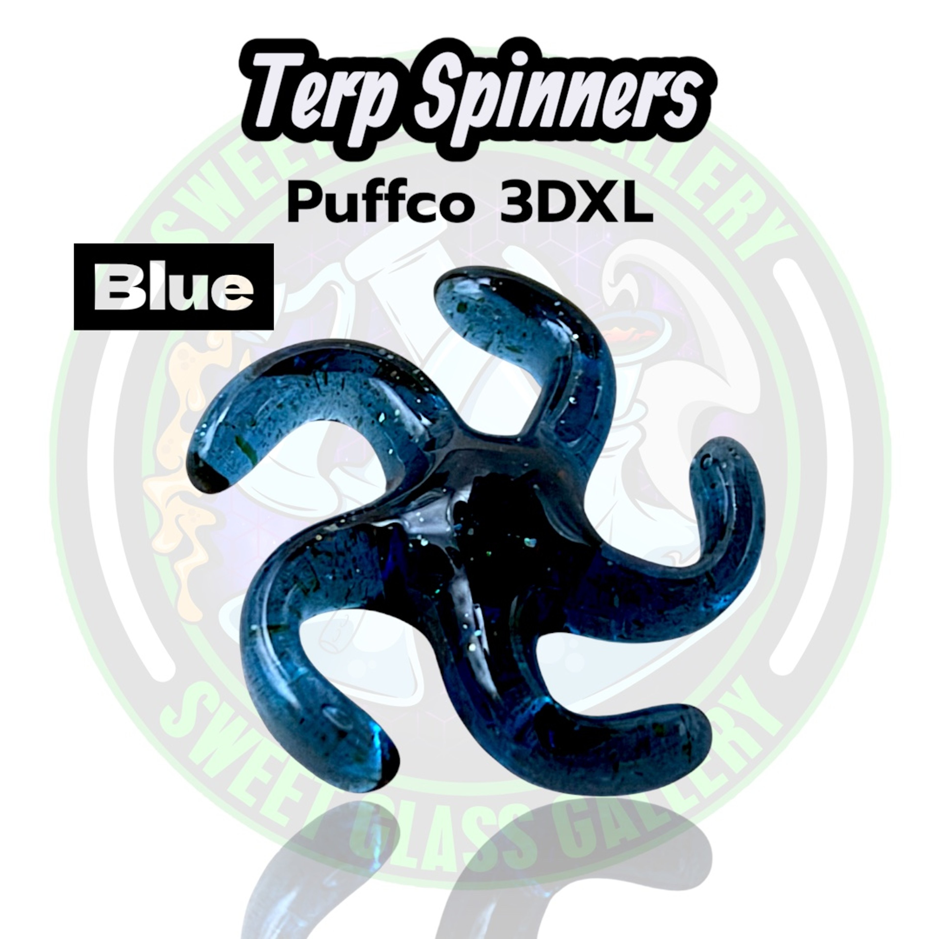 Preview pic of Yarbi Glass - Terp Spinners - Puffco 3DXL - Blue