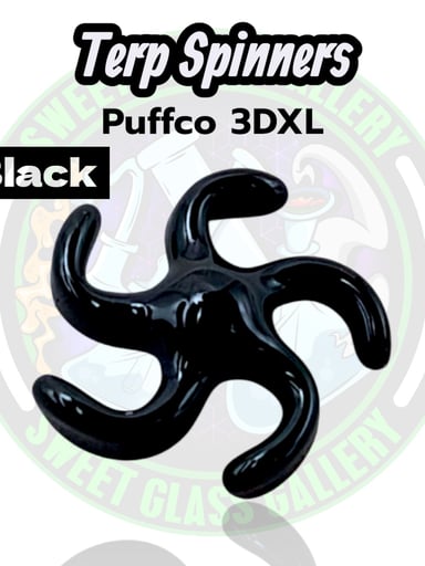 Preview pic of Yarbi Glass - Terp Spinners - Puffco 3DXL - Black