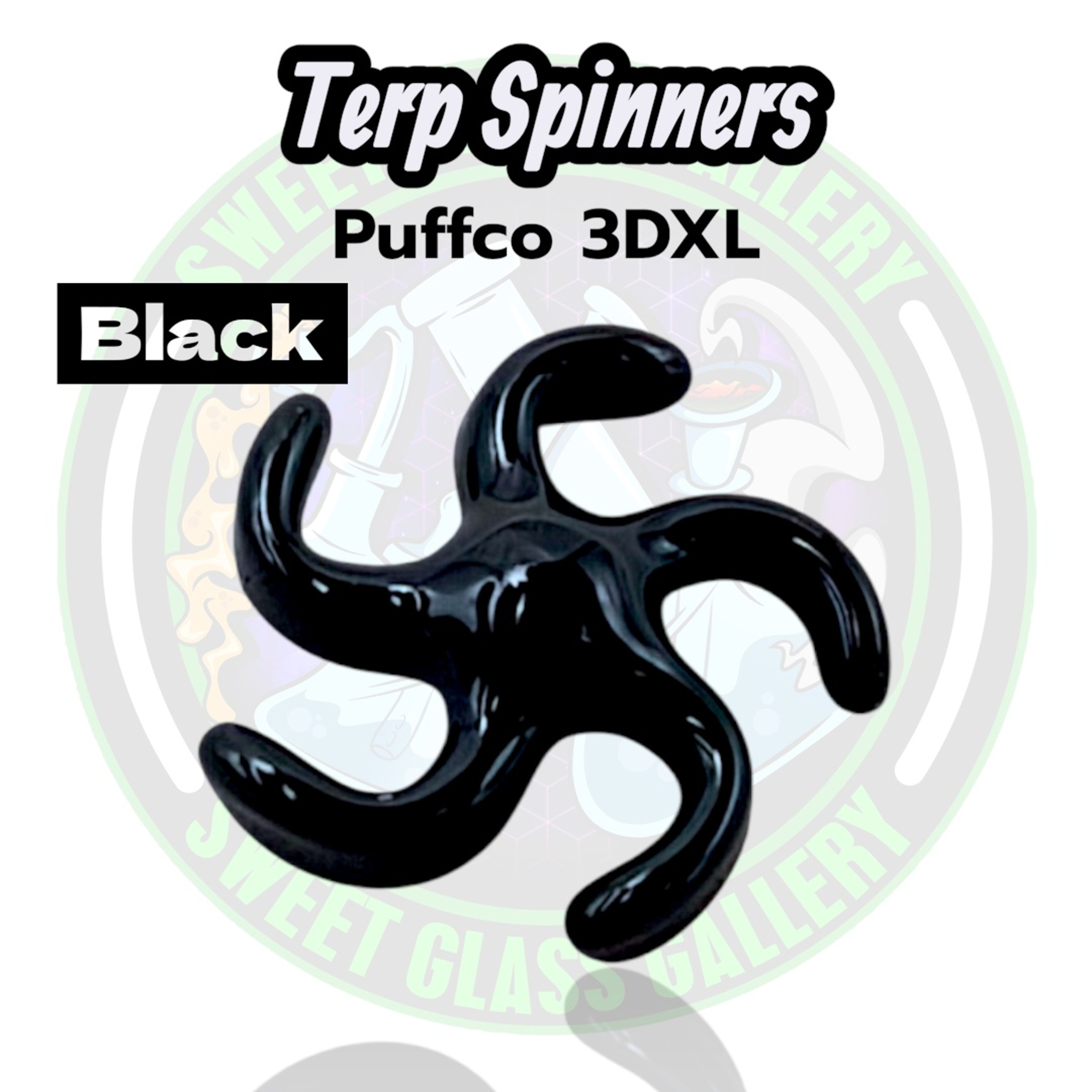 Yarbi Glass - Terp Spinners - Puffco 3DXL - Black image 0