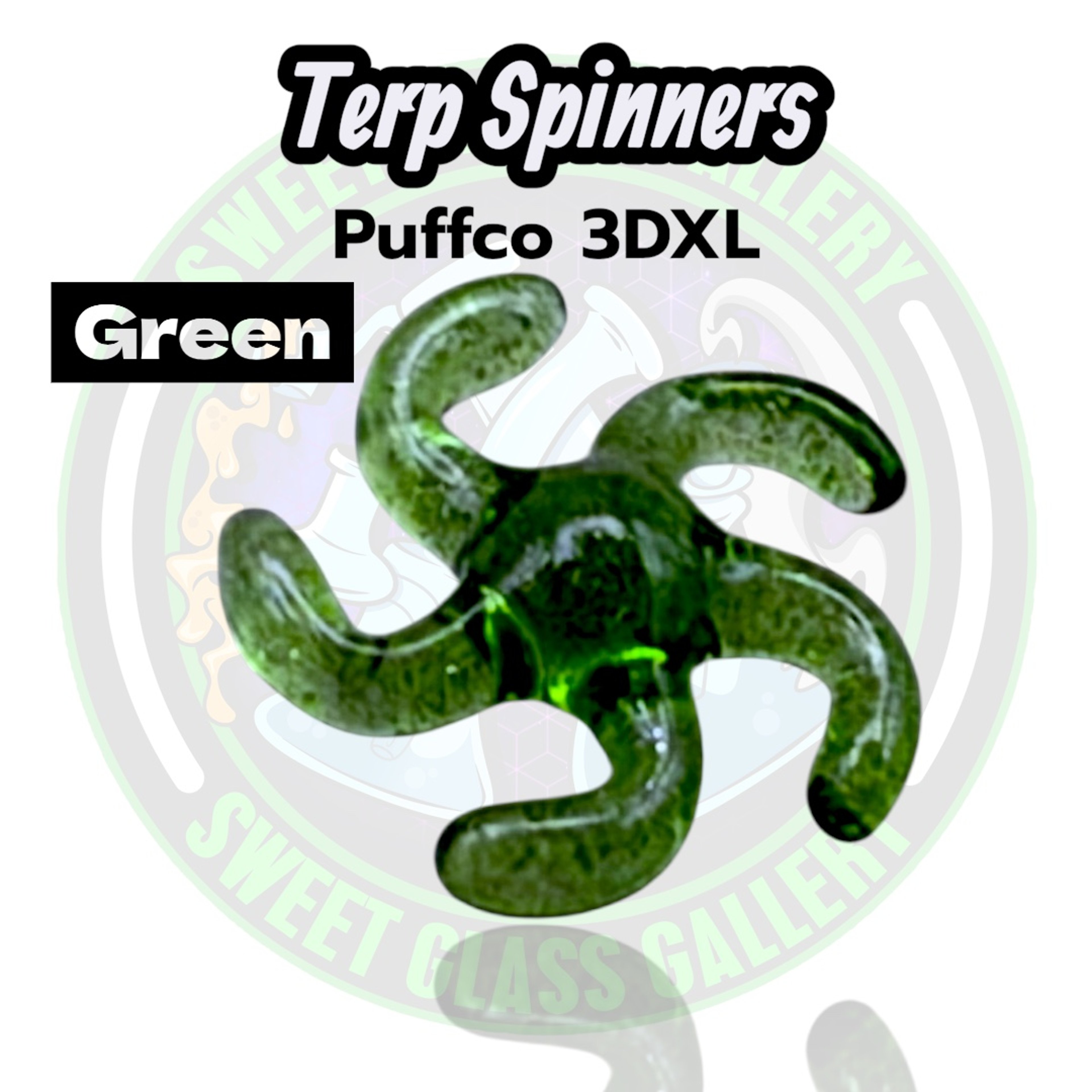 Yarbi Glass - Terp Spinners - Puffco 3DXL - Green image 0