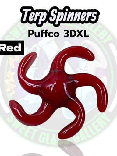 Preview pic of Yarbi Glass - Terp Spinners - Puffco 3DXL - Red