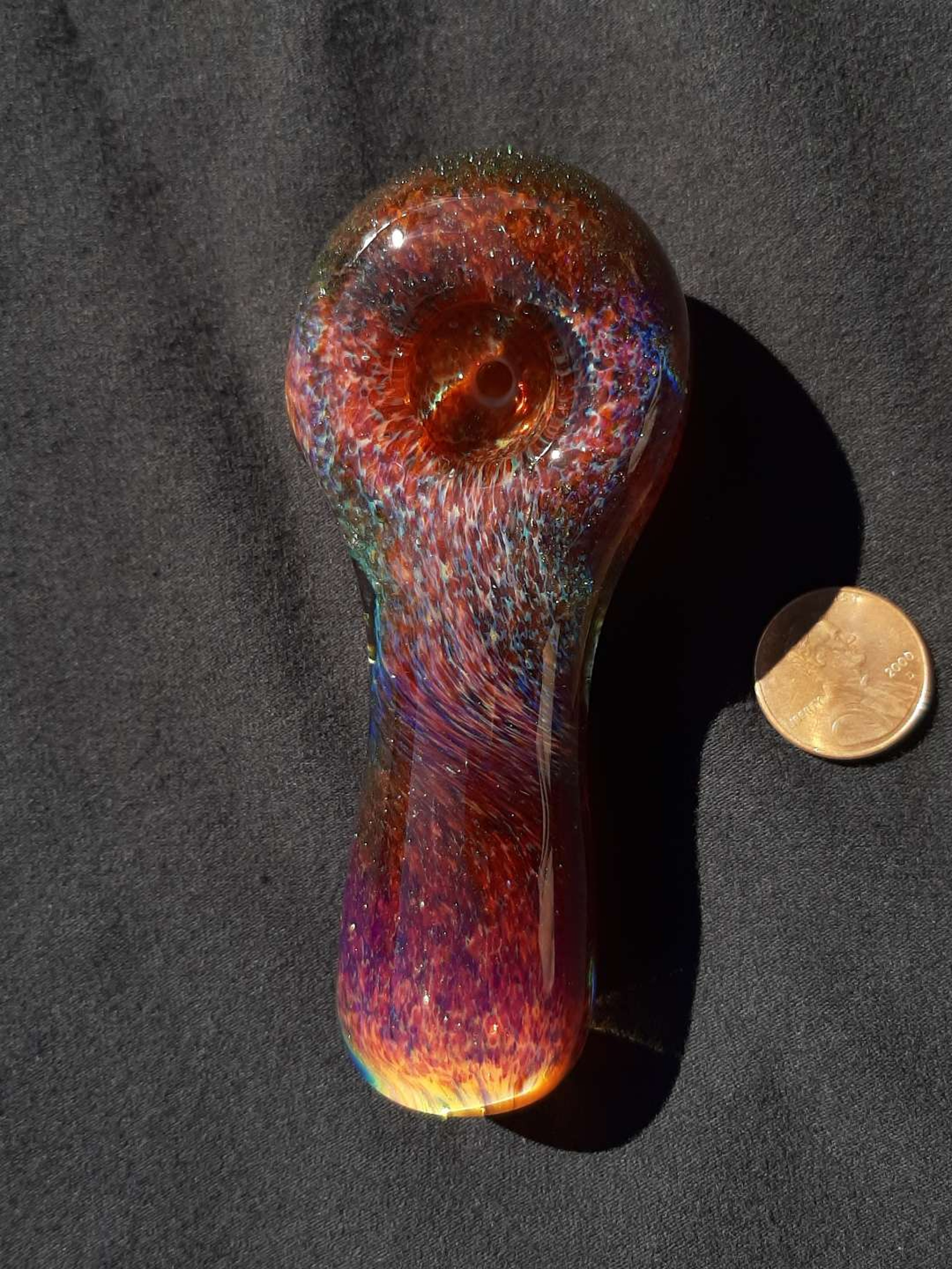 Inside out, layered frit, borosilicate glass pipe. FREE SHIPPING image 0
