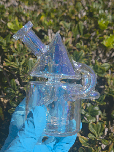 Preview pic of • Cone Recycler - 14mm Iridescent