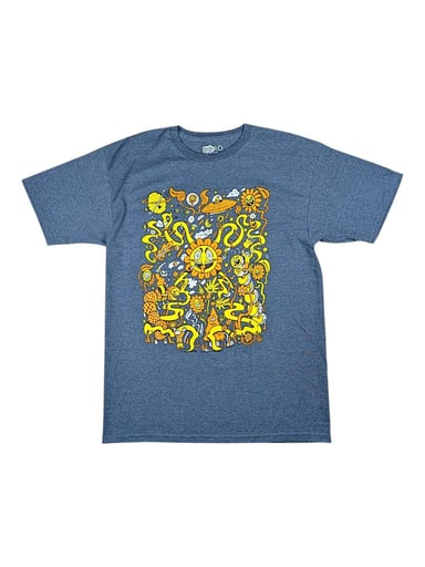Preview pic of Skully Vibes "Battle for the Garden" Shirt - Gray - Large
