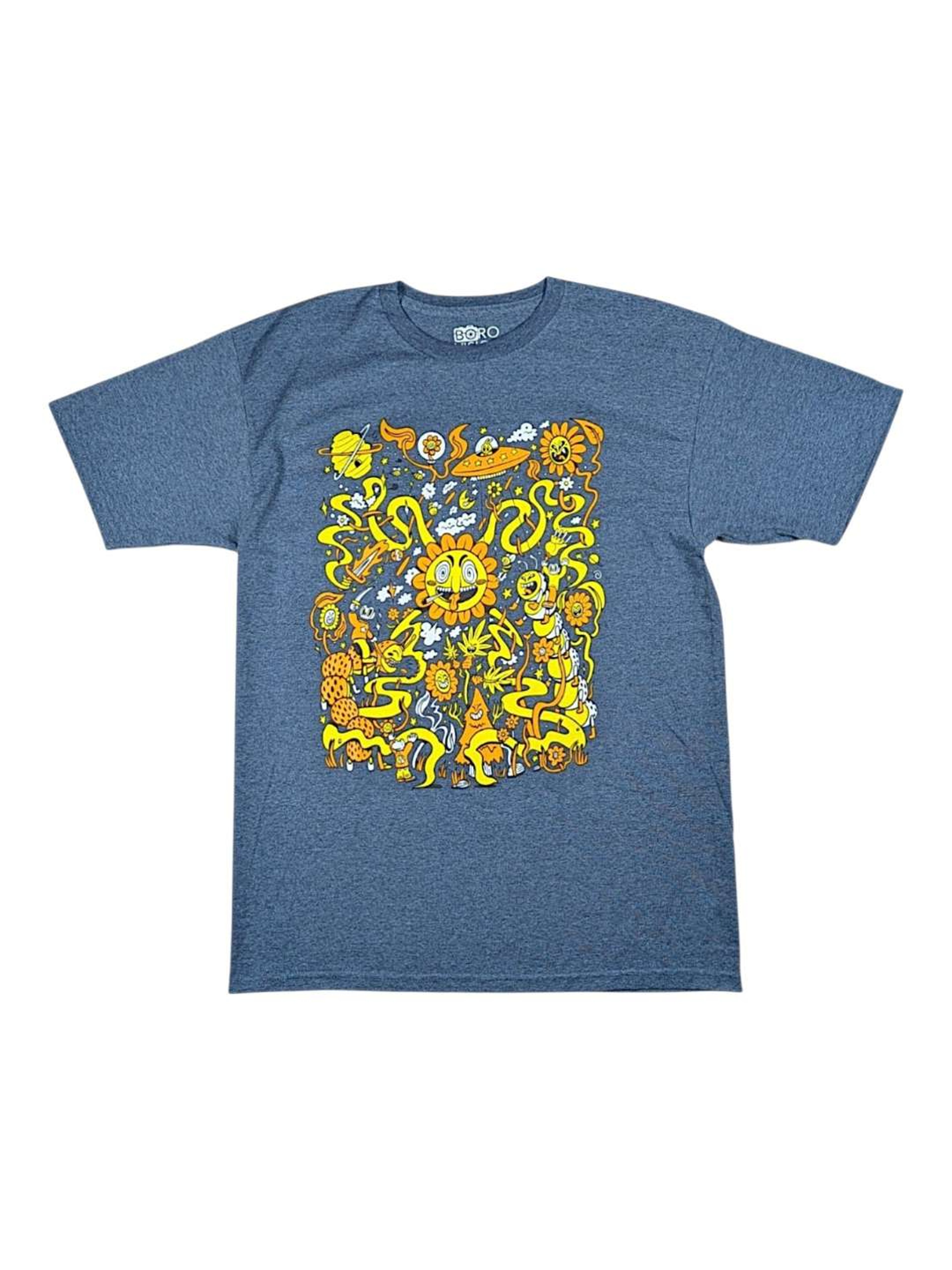 Preview pic of Skully Vibes "Battle for the Garden" Shirt - Gray - Large