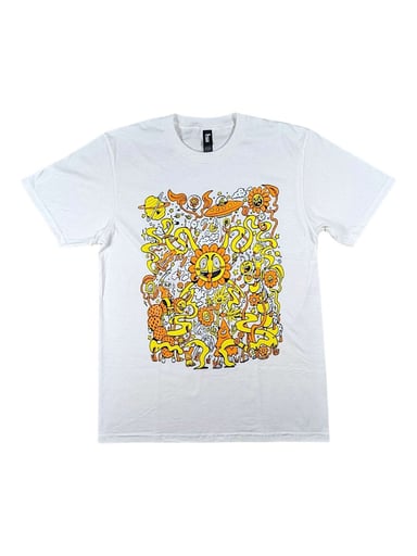 Preview pic of Skully Vibes "Battle for the Garden" Shirt - White - S-XXL