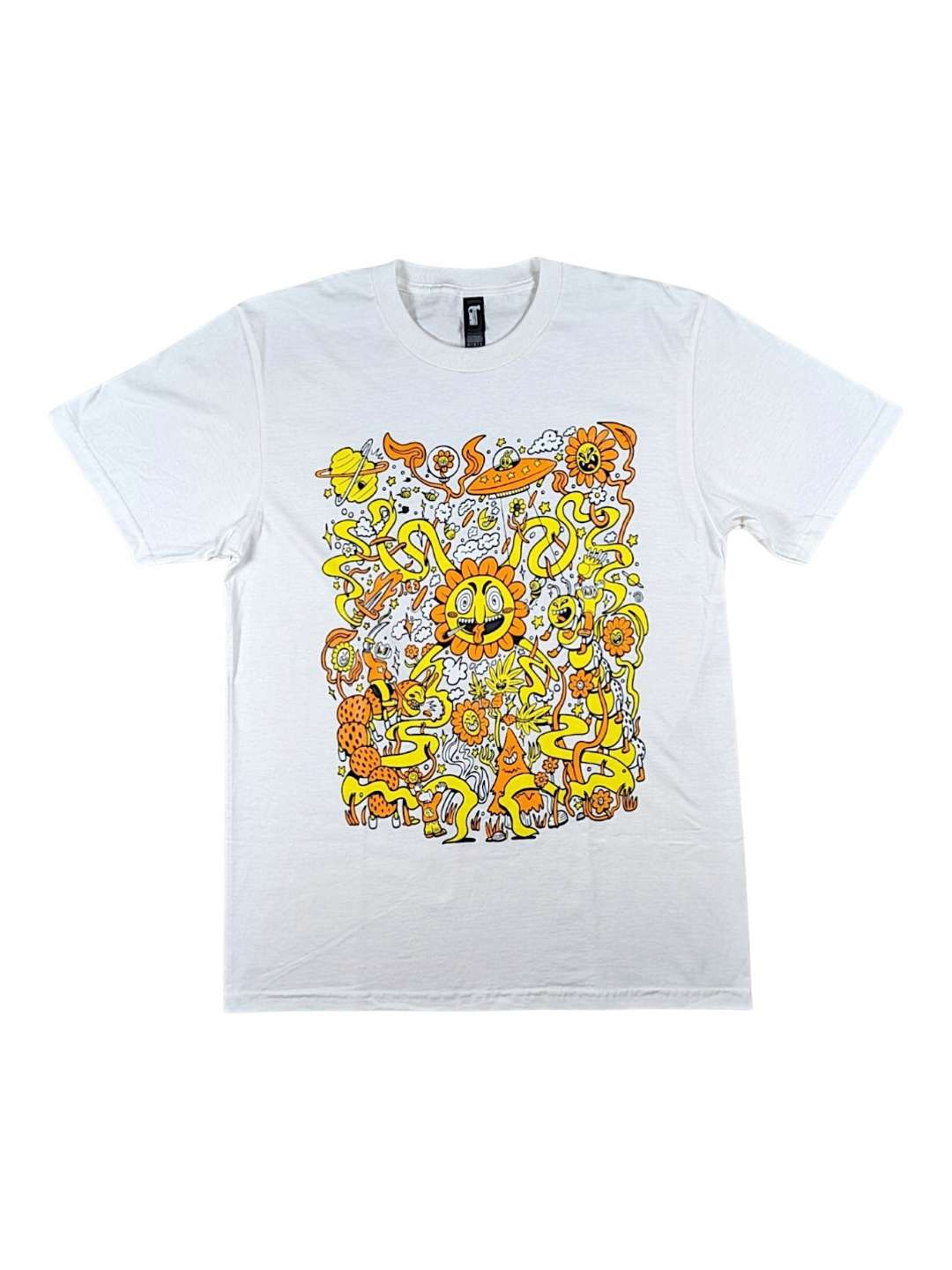 Preview pic of Skully Vibes "Battle for the Garden" Shirt - White - S-XXL