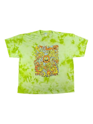 Preview pic of Skully Vibes "Battle for the Garden" Shirt - Green Dye - 3XL & 4XL