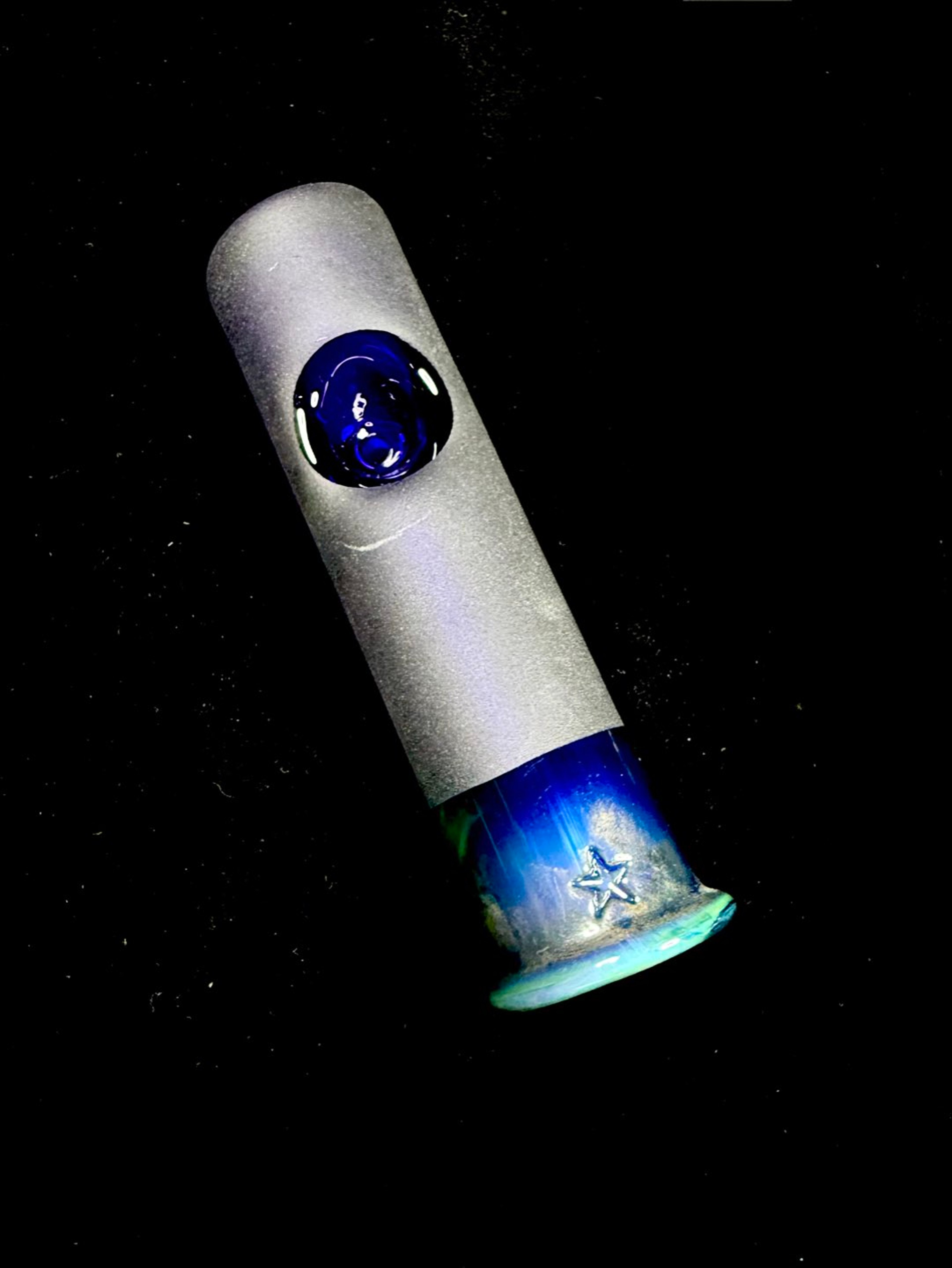 Preview pic of 2007 Starfish Armory Matte "Shotgun Shell" Taster/Adapter – Brand New Deadstock Vintage Glass