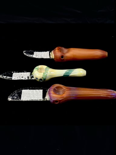 Preview pic of 2007 Starfish Armory Signature Glass Dagger Pipes – Flawless/Unsmoked - Brand New Deadstock