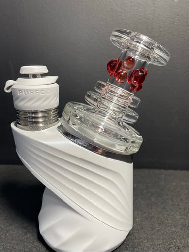 Preview pic of AJ Surf City Puffco Dry Top w/Color Dots Pomegranate