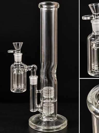Preview pic of Double Percolator Waterpipe with Ashcatcher