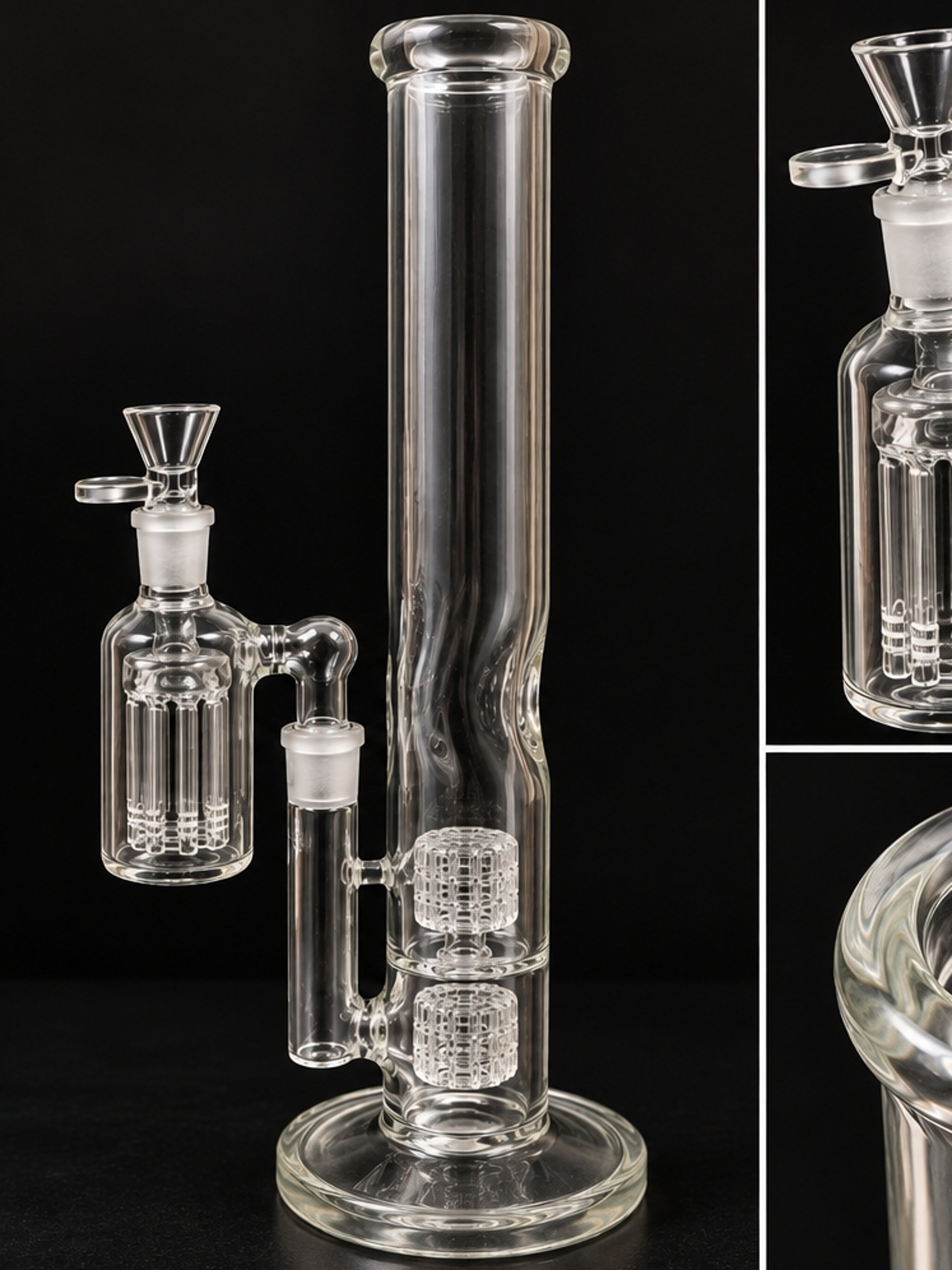 Preview pic of Double Percolator Waterpipe with Ashcatcher