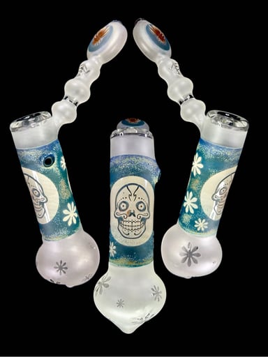Preview pic of 2007 “SETH” Vintage Brand New Deadstock Etched Fumed Hammer Bubbler - 12”