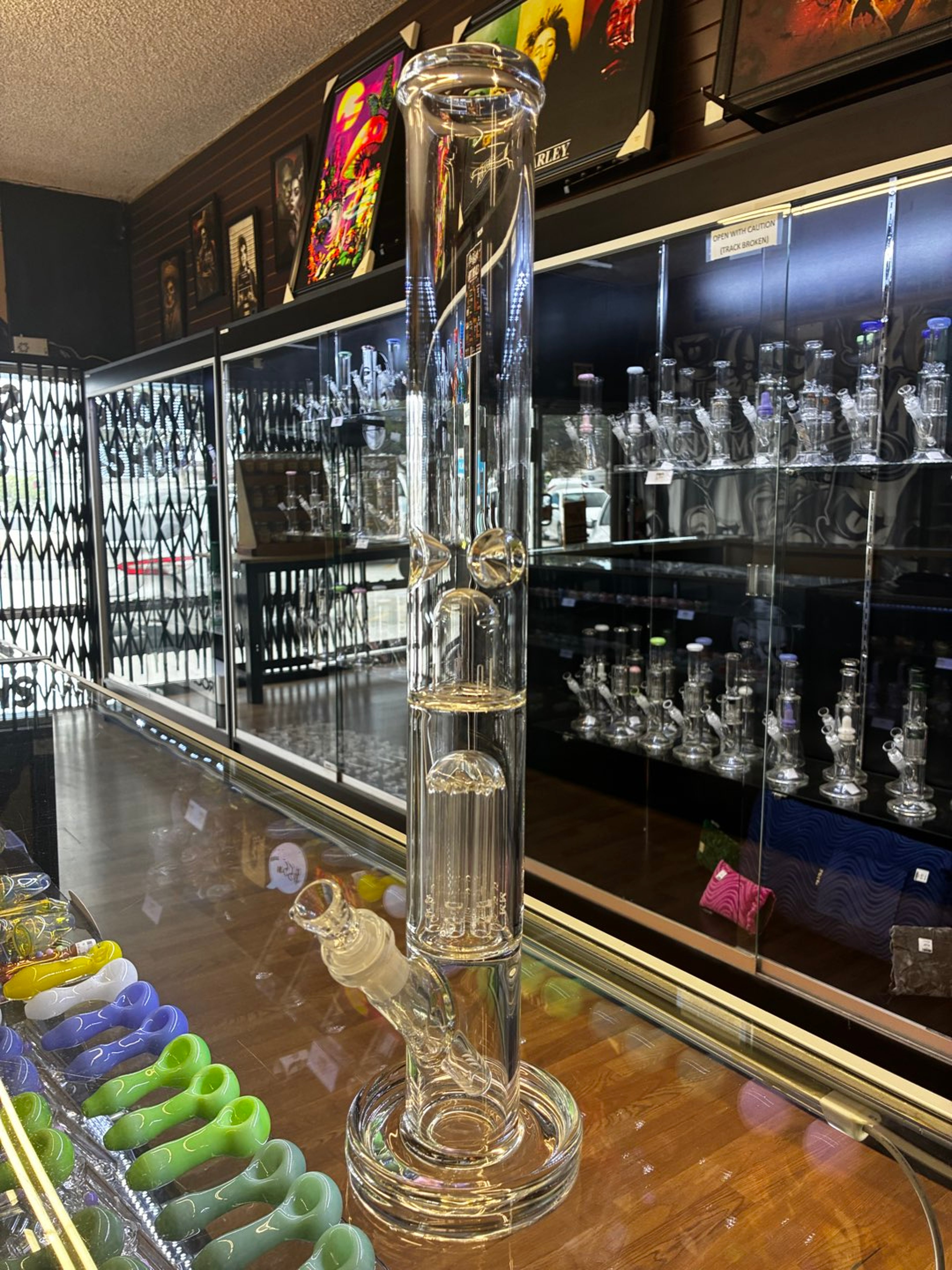 17” American Made Straight Tube with Arm Tree Perc and Splash Guard image 0