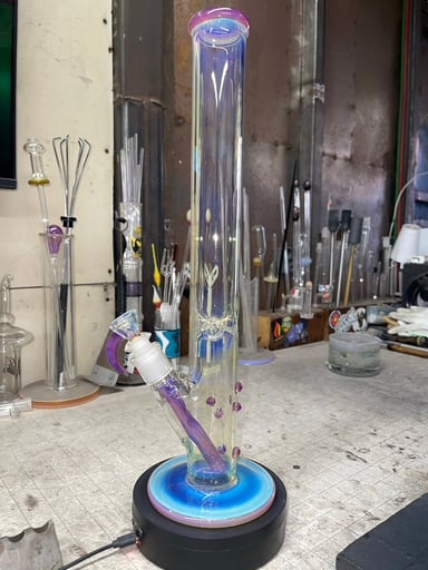 Preview pic of 16”x44mm 14mm 2 holes slide, stargazer color, gridded steam