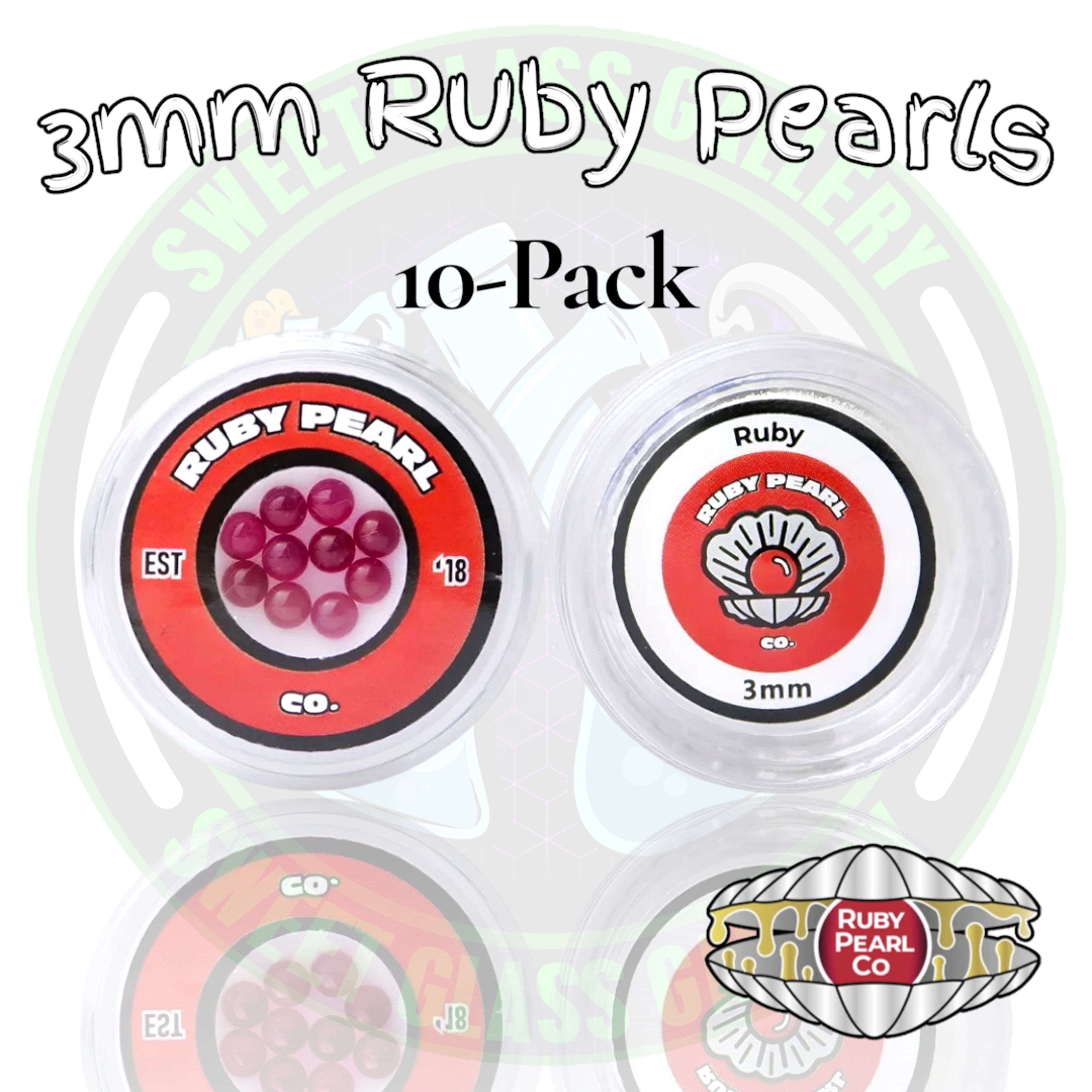 Ruby Pearl Co - Terp Pearl - 3mm Ruby 10-Pack image 0