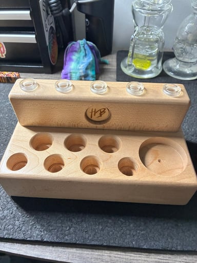 Preview pic of Heady blok 10mm 5 joint & 7 cap stand with pearl tray