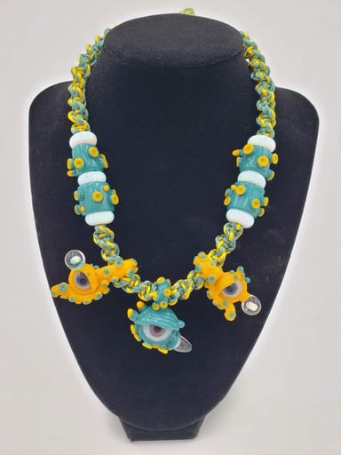 Preview pic of 1 of 1 FULLY Custom Octo Opal Eye Necklace