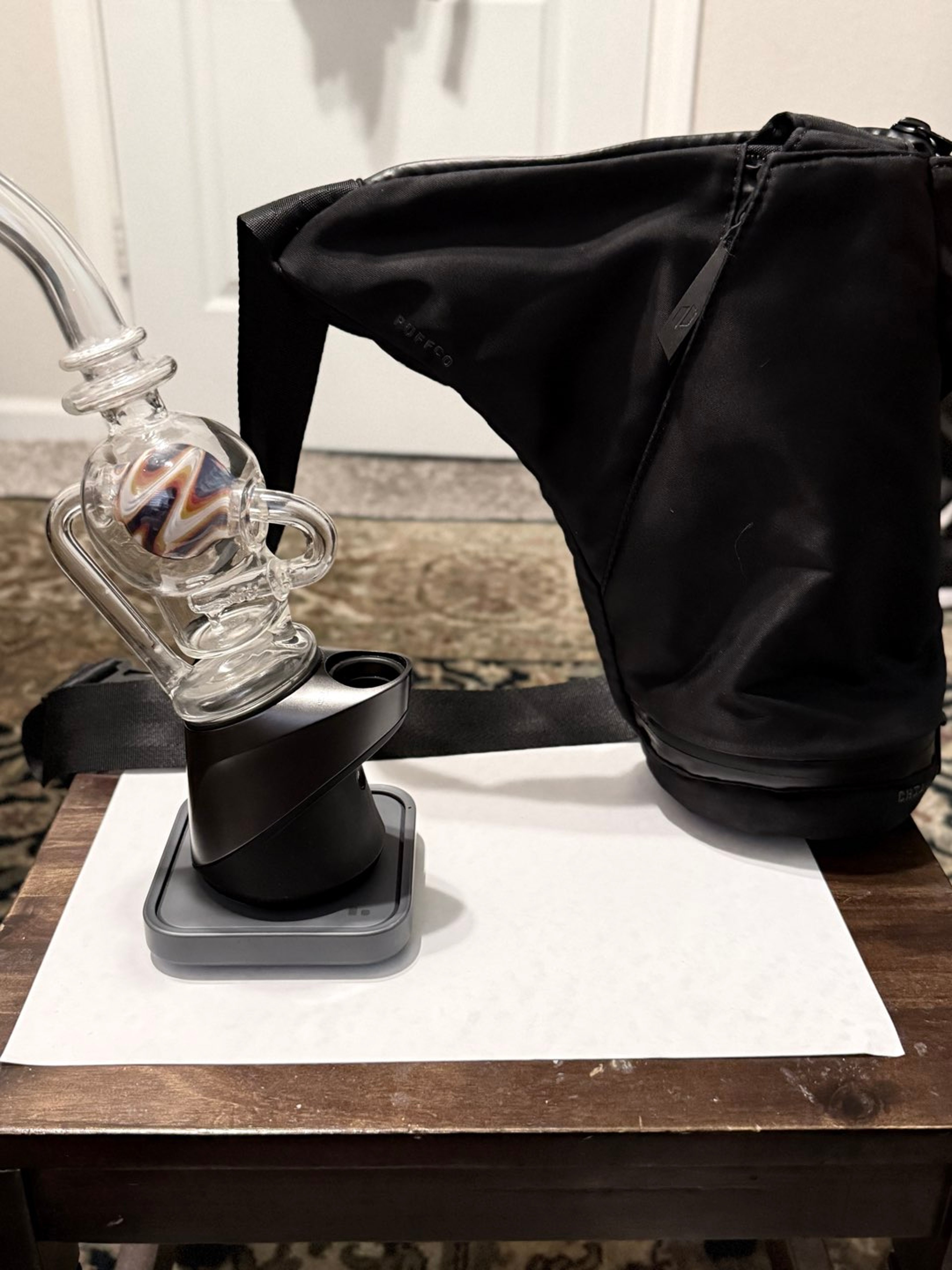 Preview pic of Puffco Peak Pro + Custom Recycler glass + Puffco premium travel bag + Samsung Fast Wireless Charger