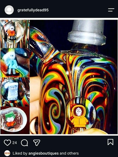 Preview pic of PeeJay Taylor South Park Sidecar Water Pipe with Millies