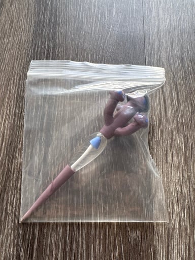Preview pic of New Triple Mushroom Dabber, Purple/Blue Glass Art Dabber good for traveling case or dab station.