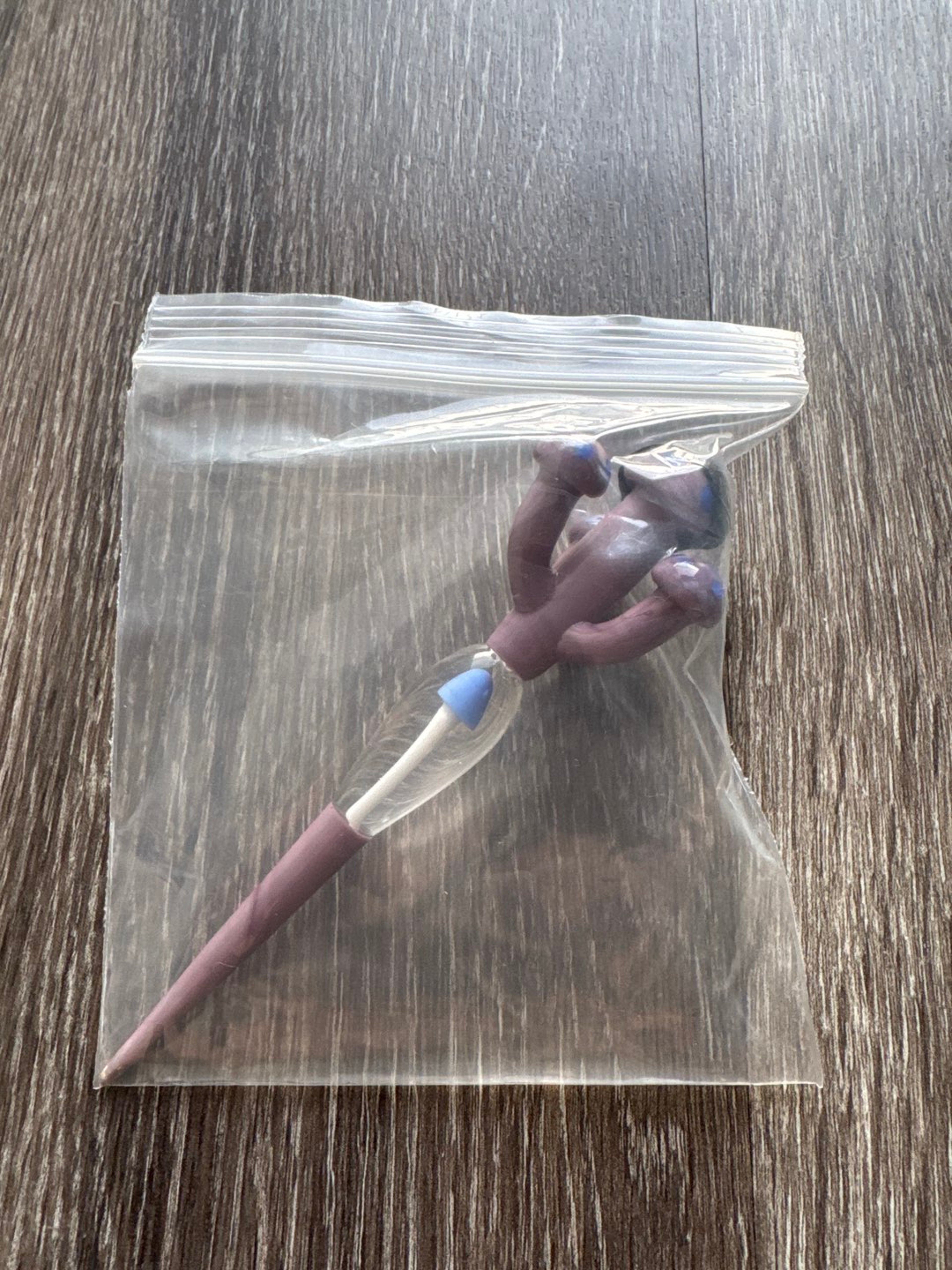 New Triple Mushroom Dabber, Purple/Blue Glass Art Dabber good for traveling case or dab station. image 0