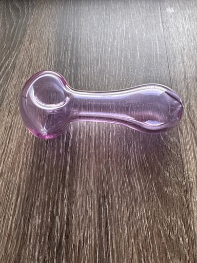 Preview pic of NEW Bright Purple Spoon Pipe clear, magenta, stylish bowl, good quality !