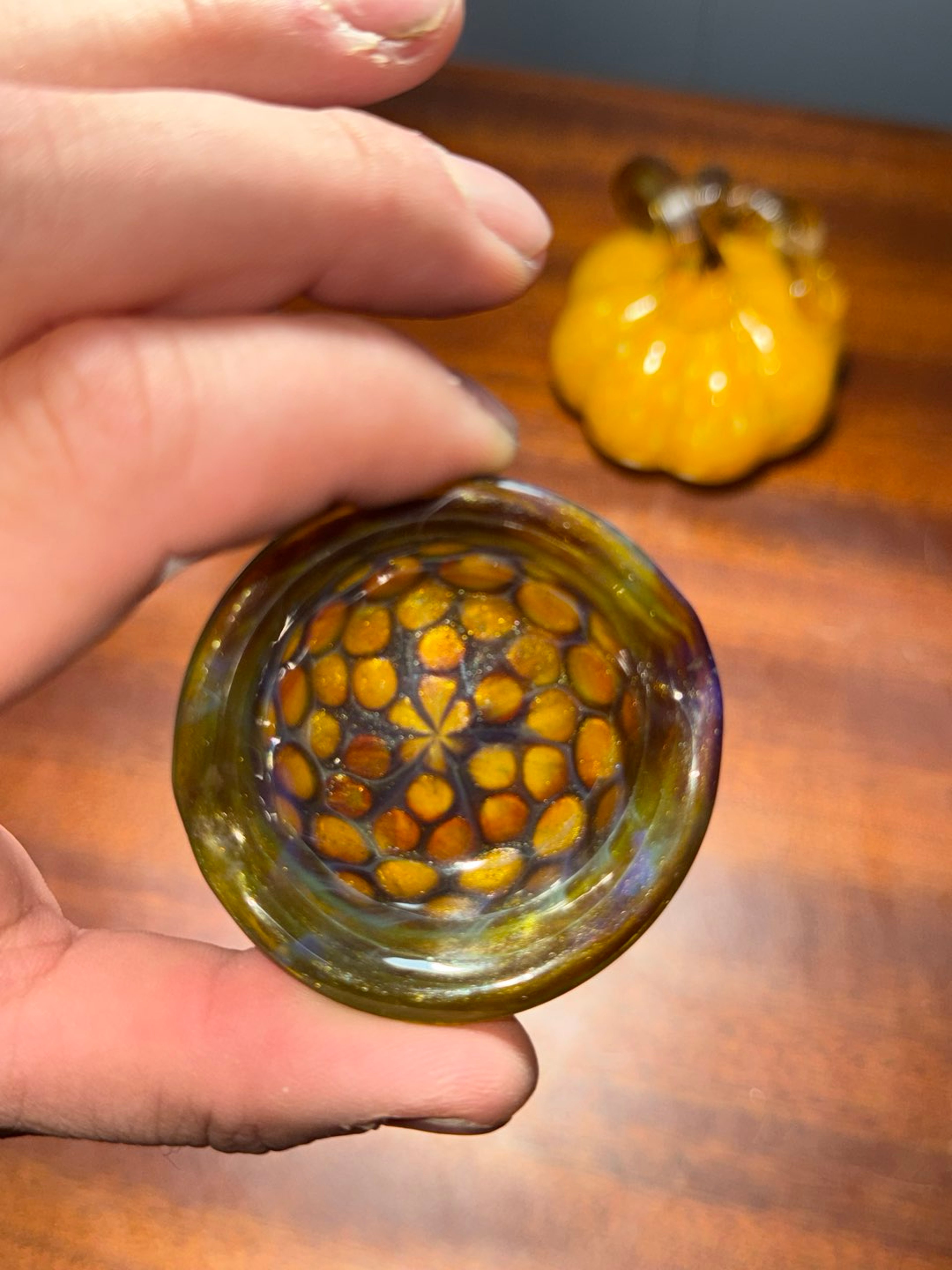 Jake C Mystery adventurine Honeycomb dish image 0