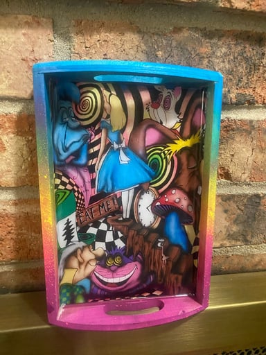 Preview pic of Alice in wonderland wood tray
