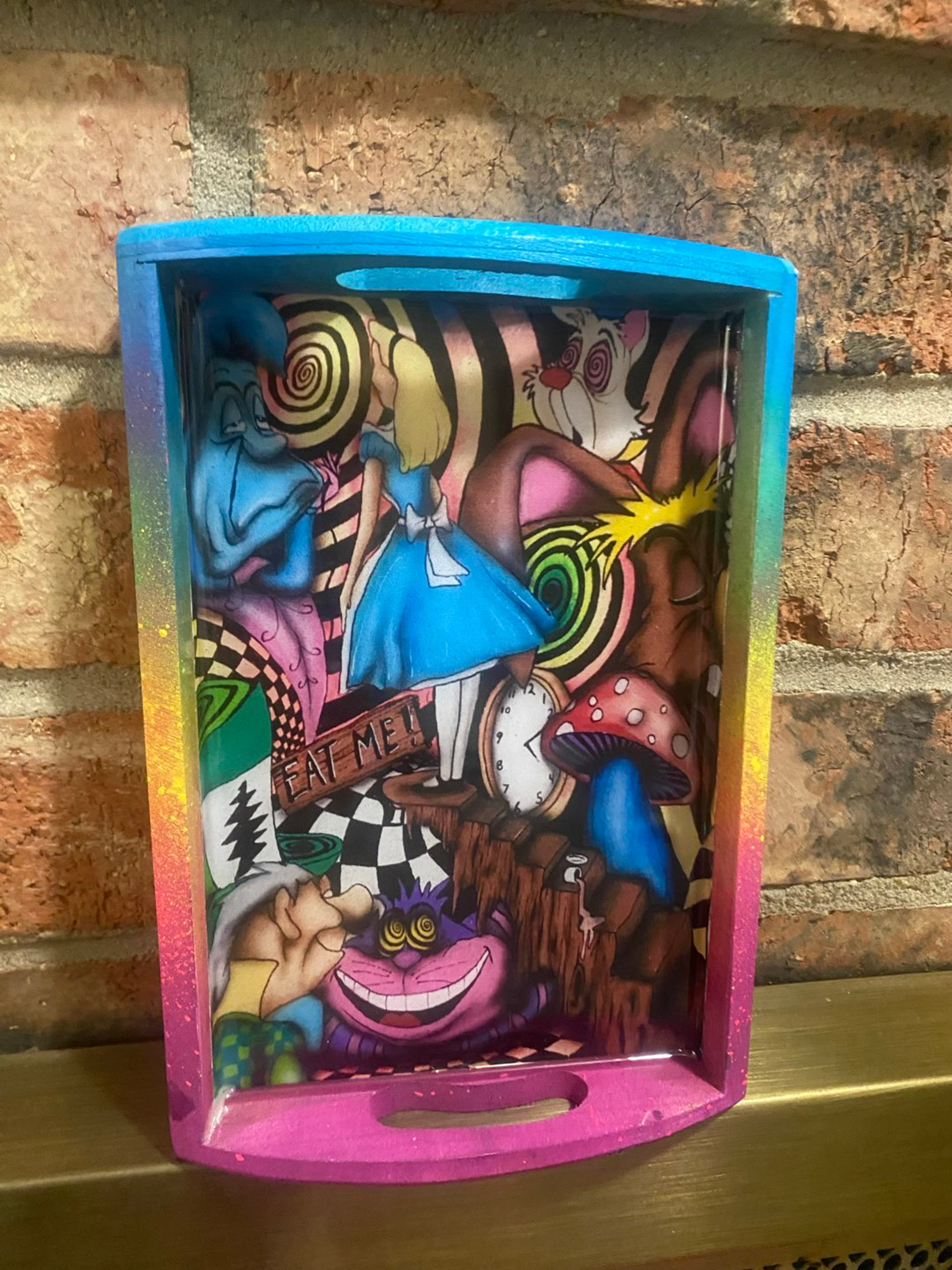 Preview pic of Alice in wonderland wood tray