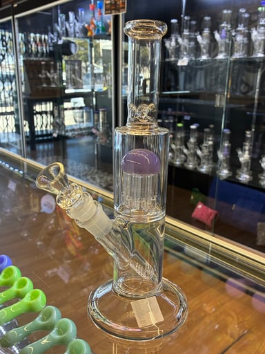 Preview pic of 10” American Made Straight Tube with Lavender Arm Tree Perc