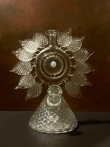 Preview pic of (obo) James Lang Glass — 1/2 Snowflake Rig | Clear Diamond Tech | Opal Center