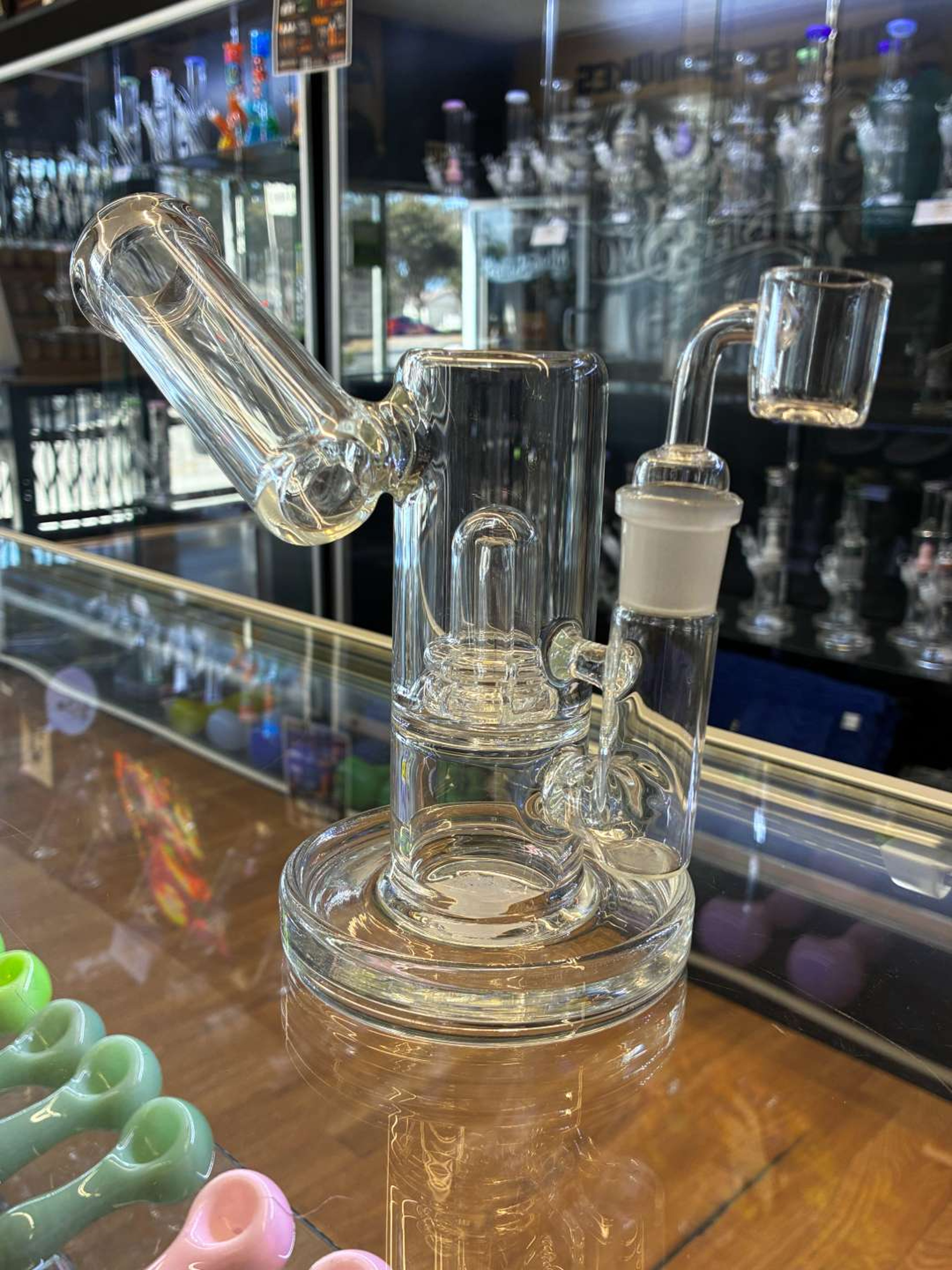 Cali Made 7" Showerhead Sidecar Dab Rig – Handcrafted Glass image 0
