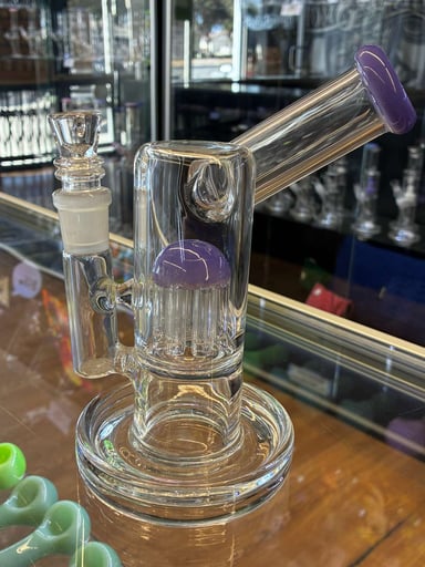 Preview pic of American Made 7" 8-Arm Tree Percolator Sidecar Dab Rig – Handcrafted Glass