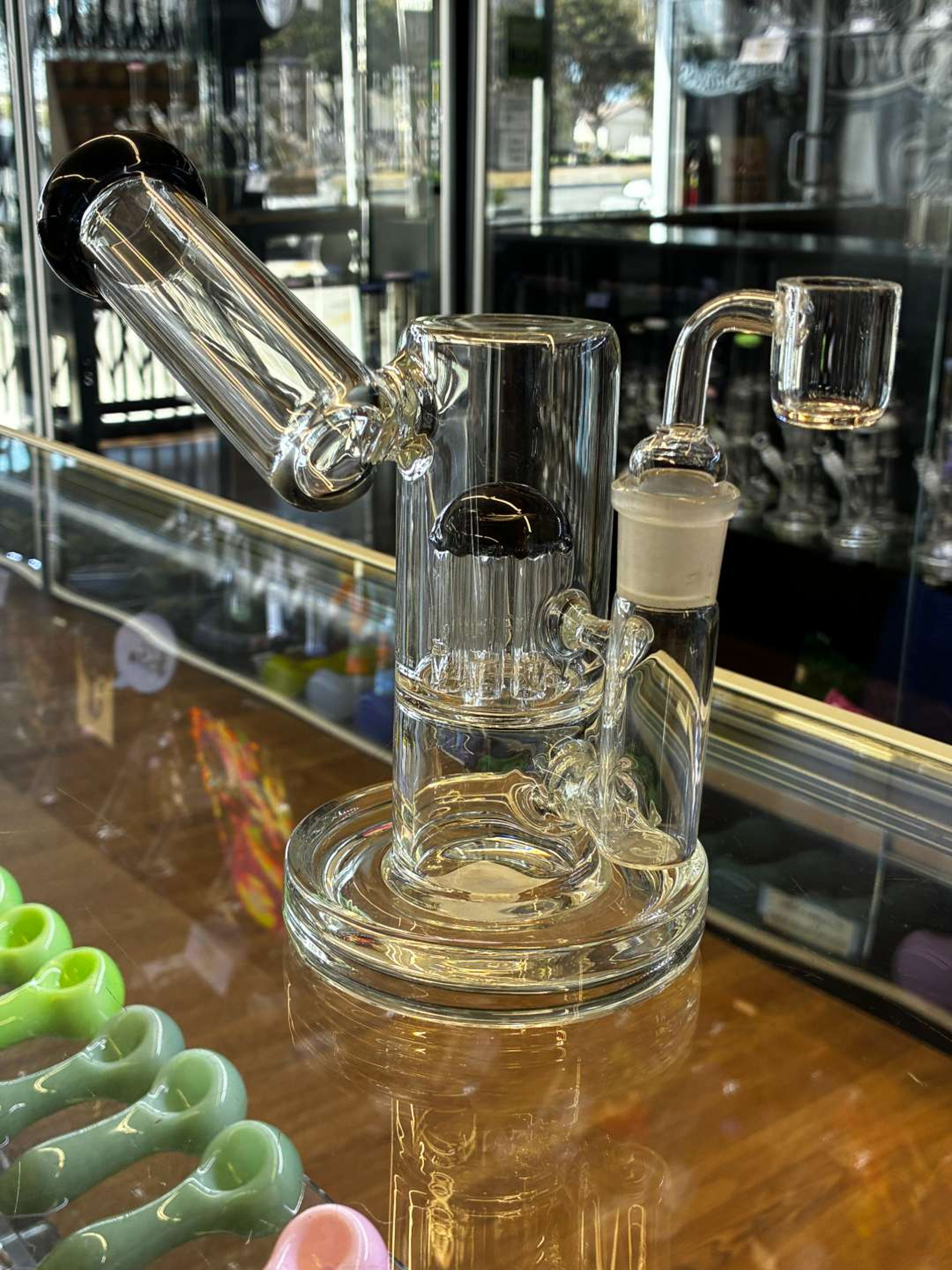7" 8-Arm Tree Percolator Sidecar Dab Rig –American Made Glass image 0